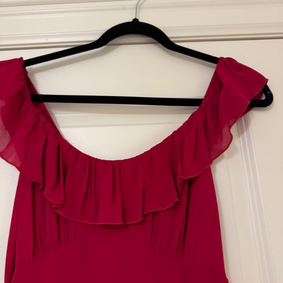 Reformation Tripoli Dress Rhubarb - Size 2 - Picture 3 of 8